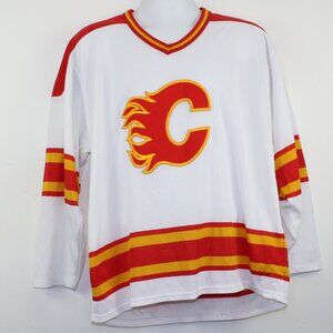 Vintage 80s CCM Maska Calgary Flames NHL Hockey Jersey (L)